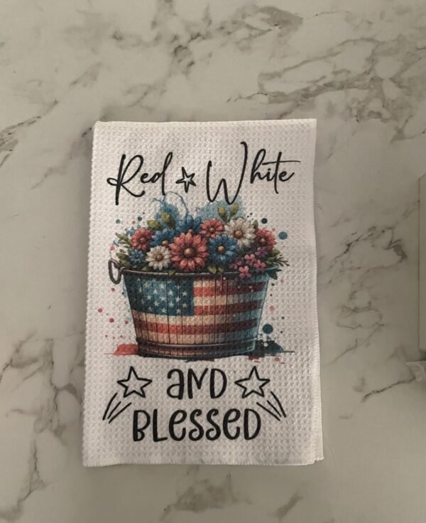 Red, White, and Blessed Towel - Image 2